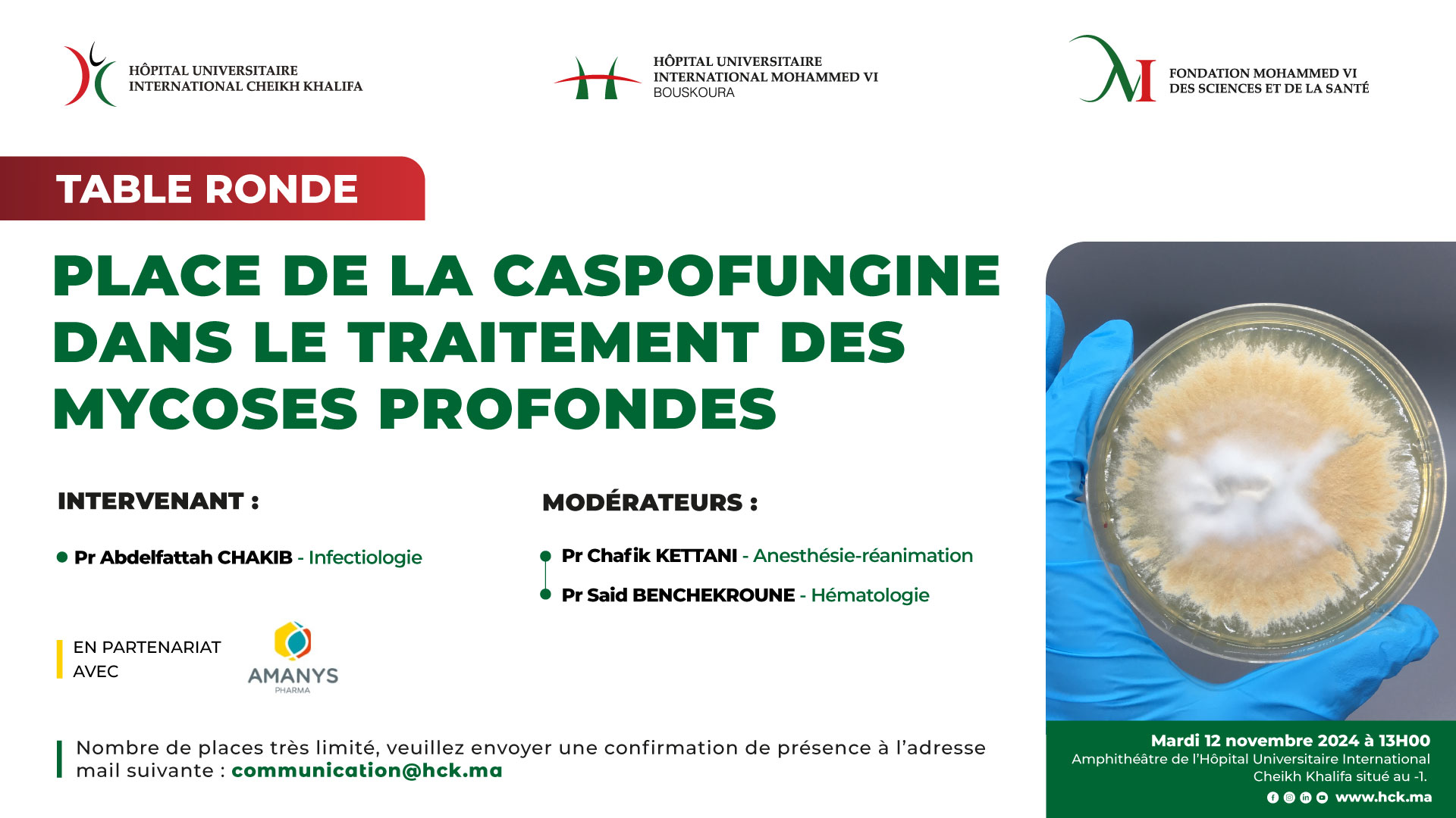 TABLE RONDE - PLACE DE LA CASPOFUNGINE DANS LE TRAITEMENT DES MYCOSES PROFONDES