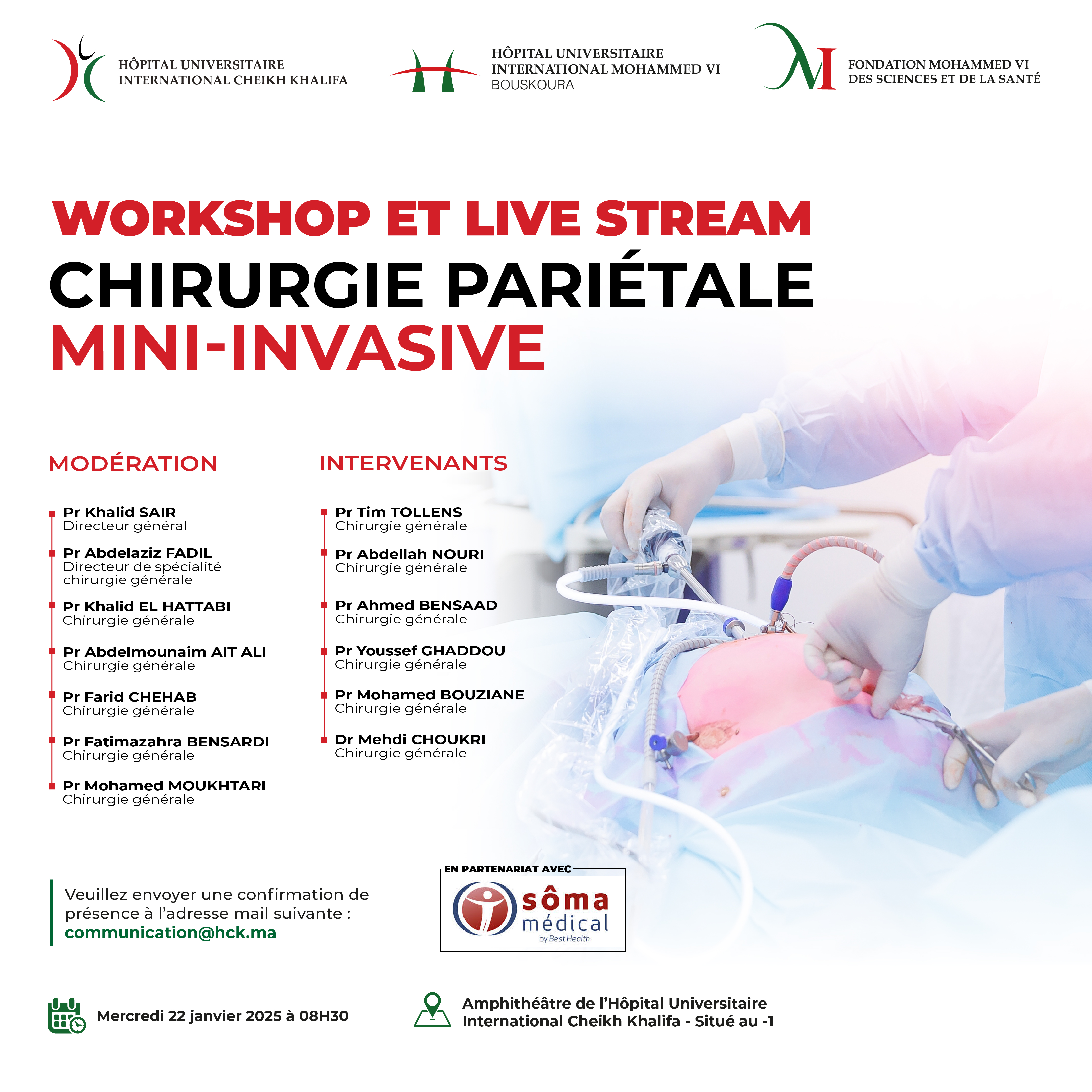 WORKSHOP ET LIVE STREAM - CHIRURGIE PARIÉTALE MINI-INVASIVE