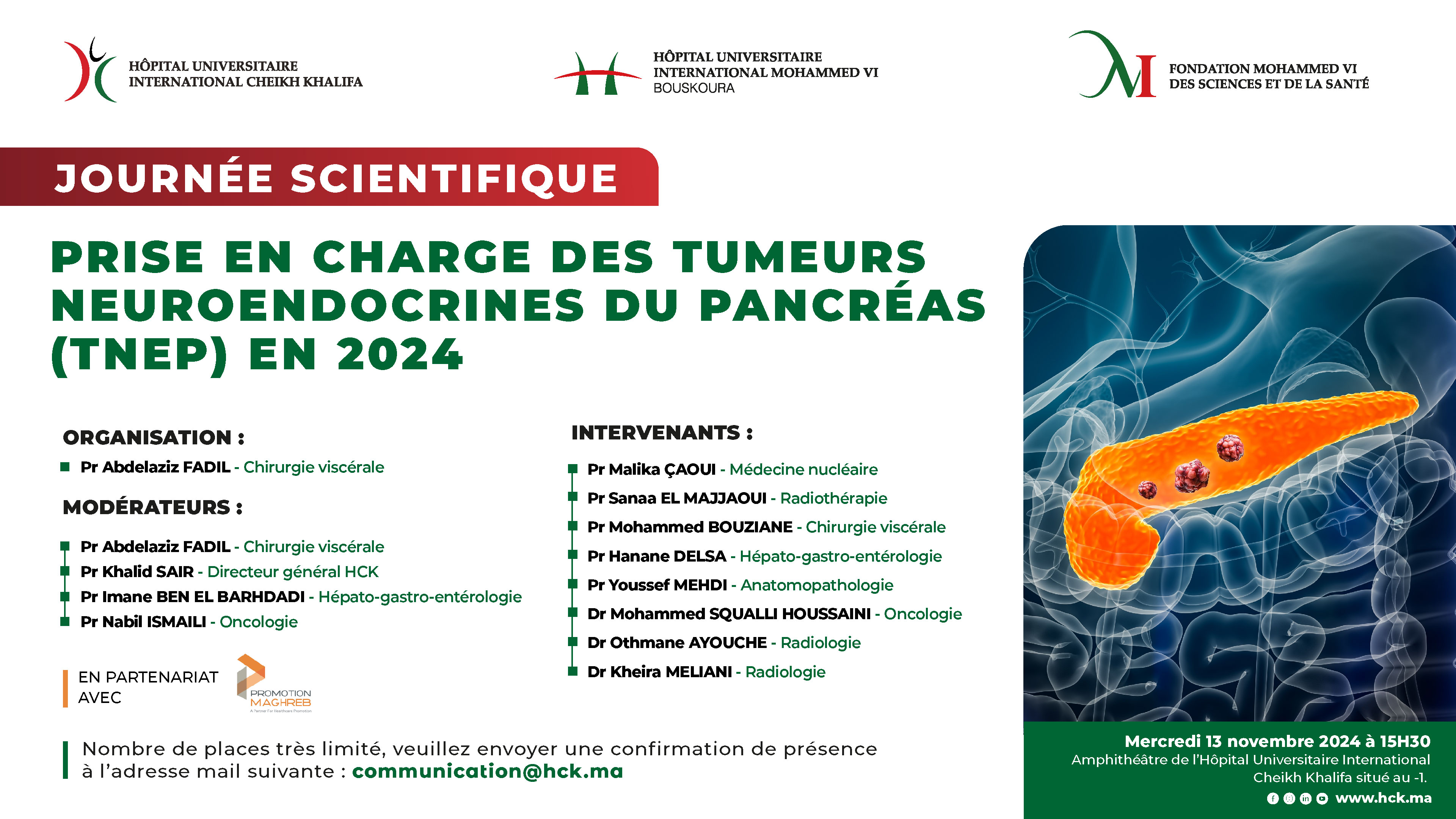 JOURNÉE SCIENTIFIQUE : PRISE EN CHARGE DES TUMEURS NEUROENDOCRINES DU PANCRÉAS (TNEP) EN 2024